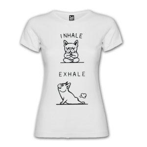 Polera Mujer Perrito Yoga