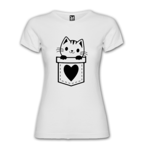 Polera Mujer Bolsillo Gato