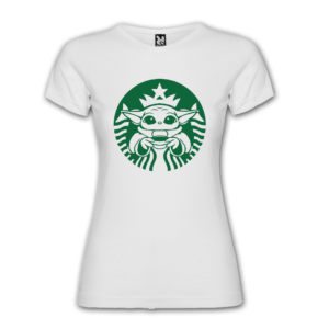 Polera Mujer Baby Yoda Coffe